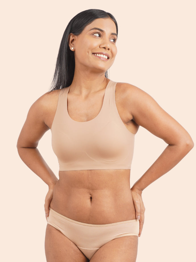 Pack of 3 - Moisture-Wicking Modal Fabric Underwear - Latte Beige Low-waist