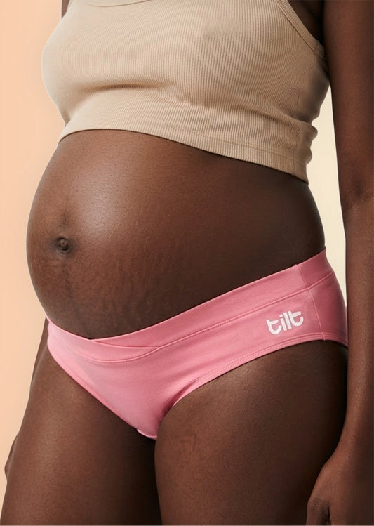 Leakproof Maternity Underwear Pink - Below Bump