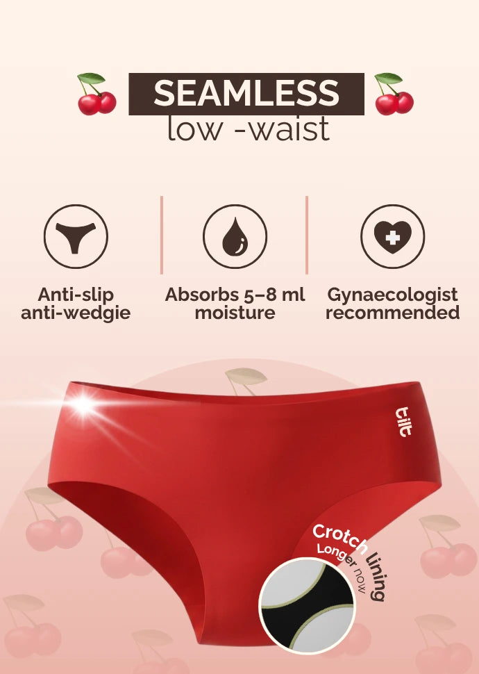 3 Pack - Red Low-waist Seamless Underwear