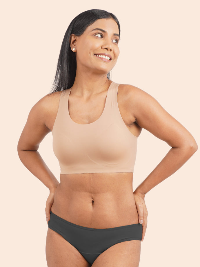 Moisture-Wicking Modal Underwear - Panther Black Low-waist