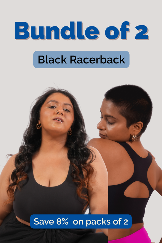 Black Racerback - Pack of 2 Fursat Bra