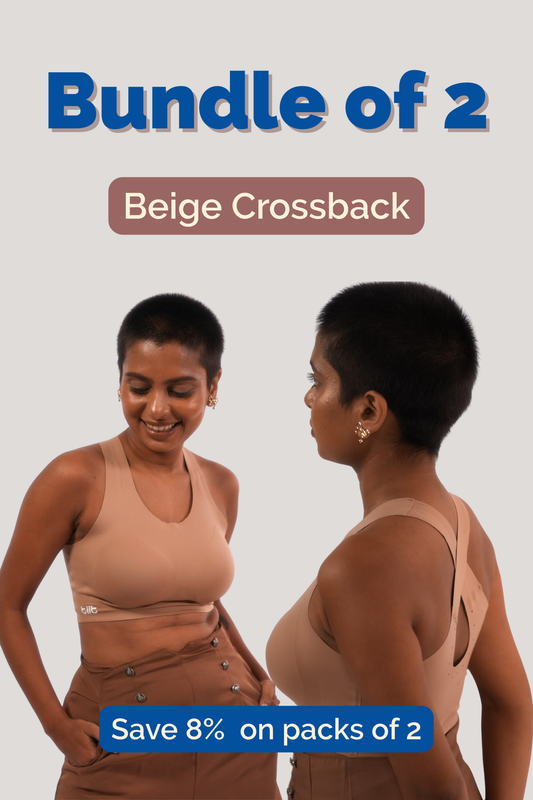 Beige Crossback - Pack of 2 Fursat Bra