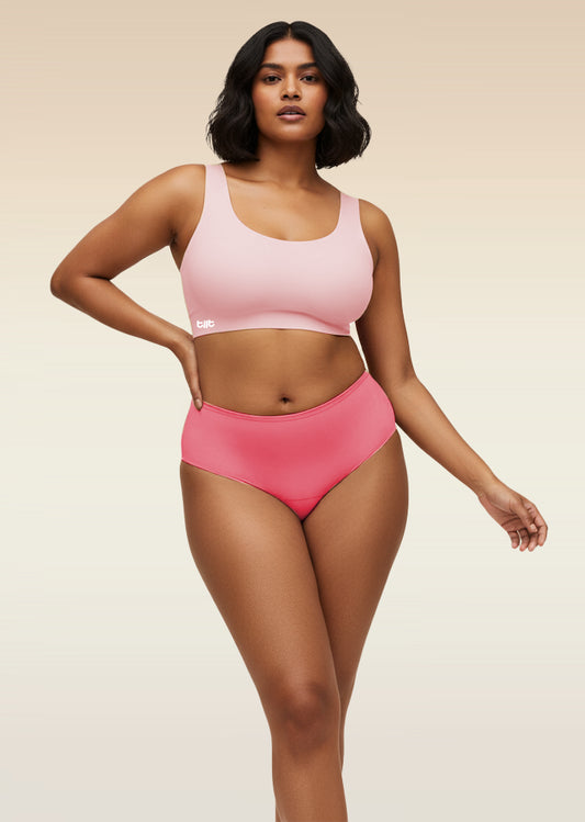 Pink Set - Fursat Crossback Bra & Modal Underwear