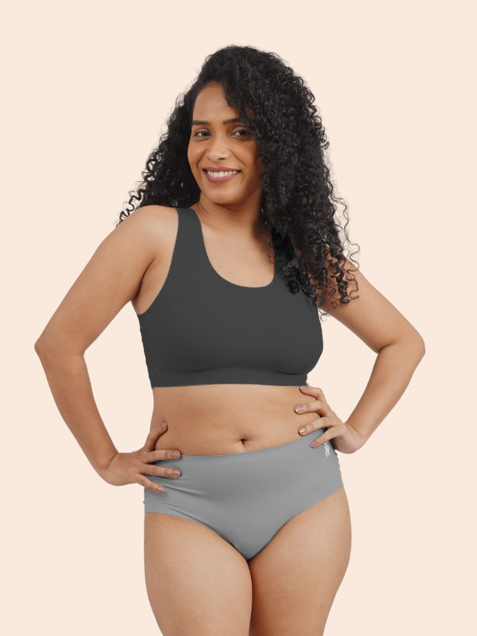 Pack of 5 - Moisture-Wicking Seamless Underwear - Vapour Grey