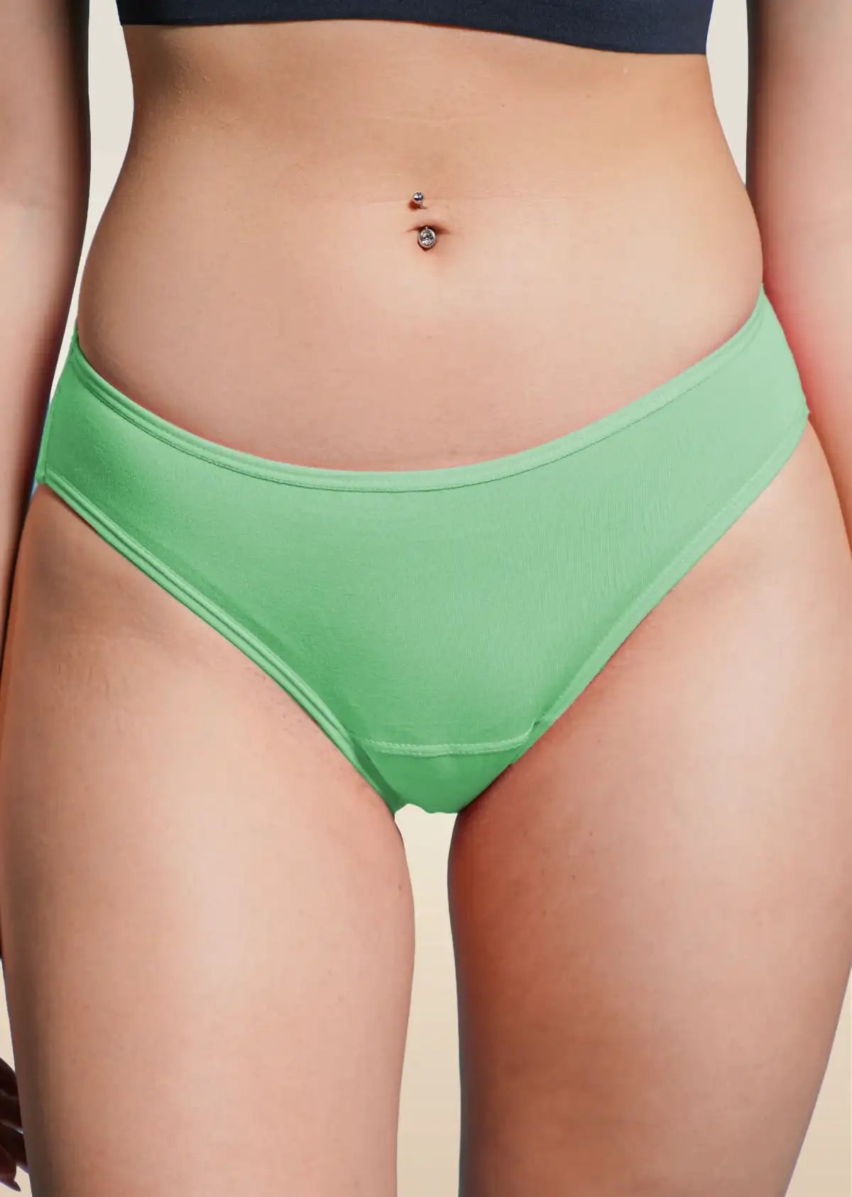 5 Pack - Green Low-waist Bamboo Underwear