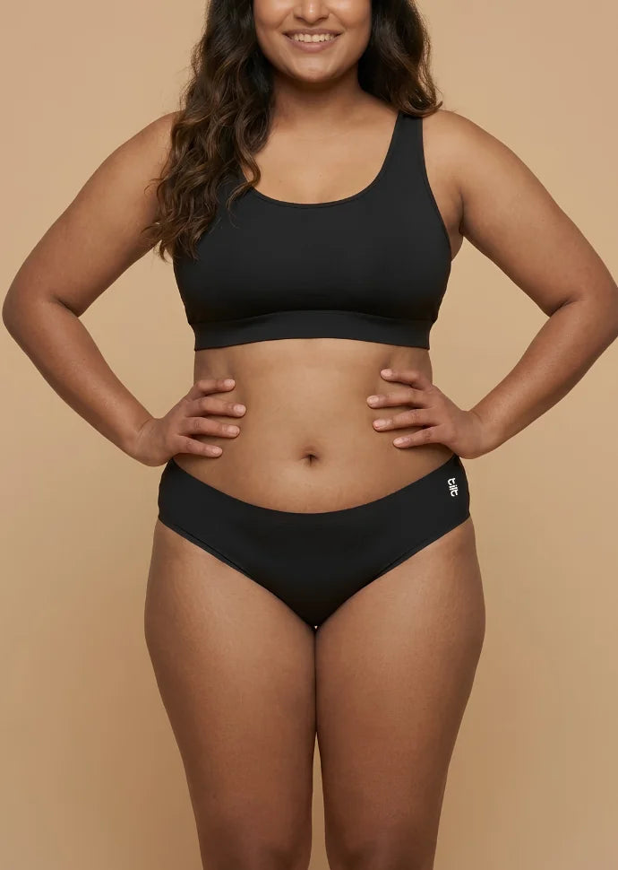 Black Low-waist Seamless Underwear