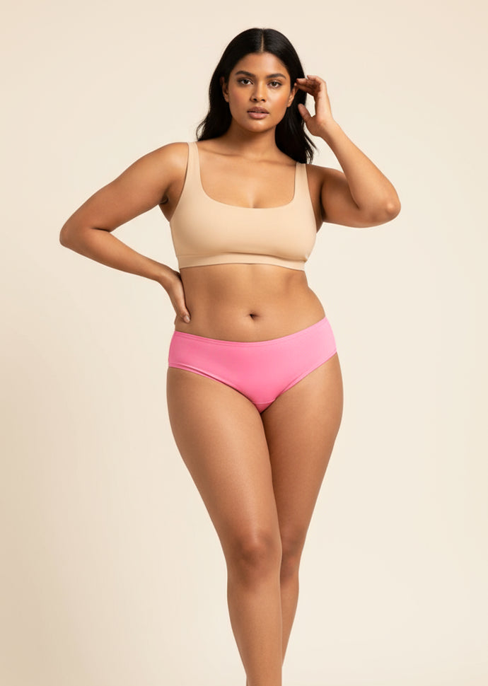 3 Pack - Pink Low-waist Absorbent Underwear