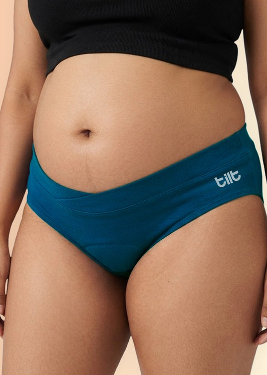 6 Pack - Leakproof Maternity Underwear Blue - Below Bump