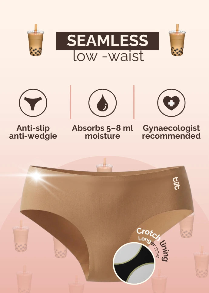 5 Pack - Beige Low-waist Seamless Underwear