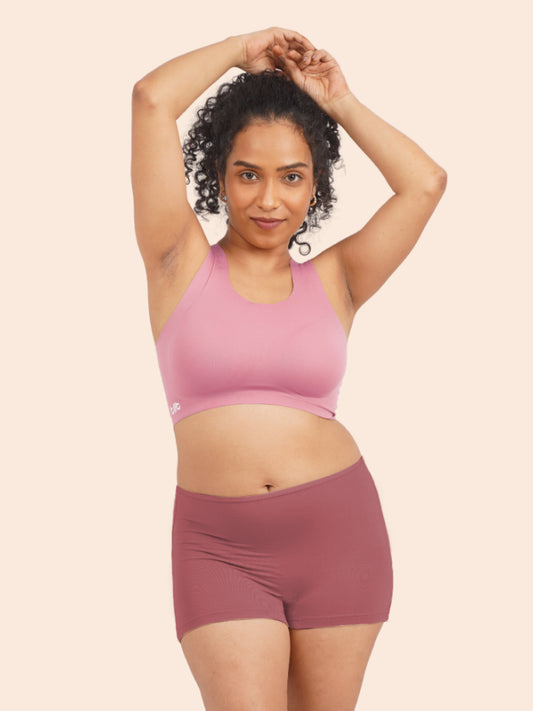 Pack of 6 - Moisture-Wicking Modal Fabric Boyshorts - Red