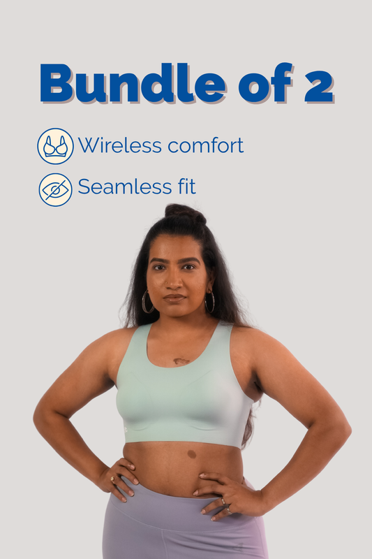 Blue Racerback - Pack of 2 Fursat Bra