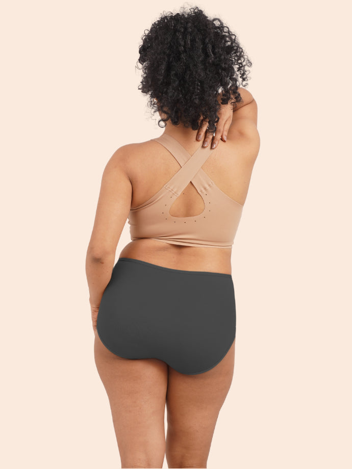 Pack of 6 - Moisture-Wicking Modal Fabric Underwear - Pepper Grey Midwaist