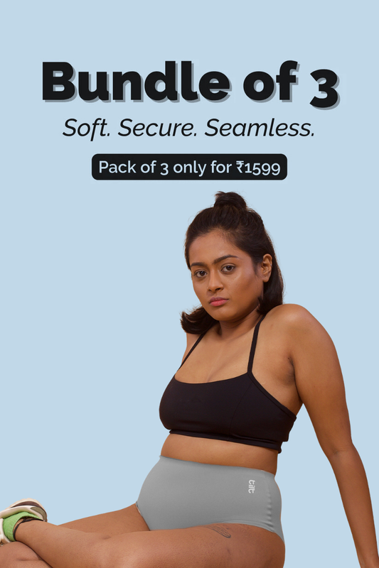 Vapour Pack of 3 - Grey Seamless Undies