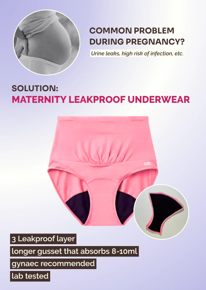 Assorted 3 Pack - Leakproof Maternity Underwear - Over Bump
