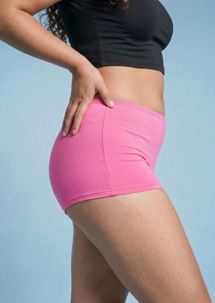 4 Pack - Pink Absorbent Boyshorts