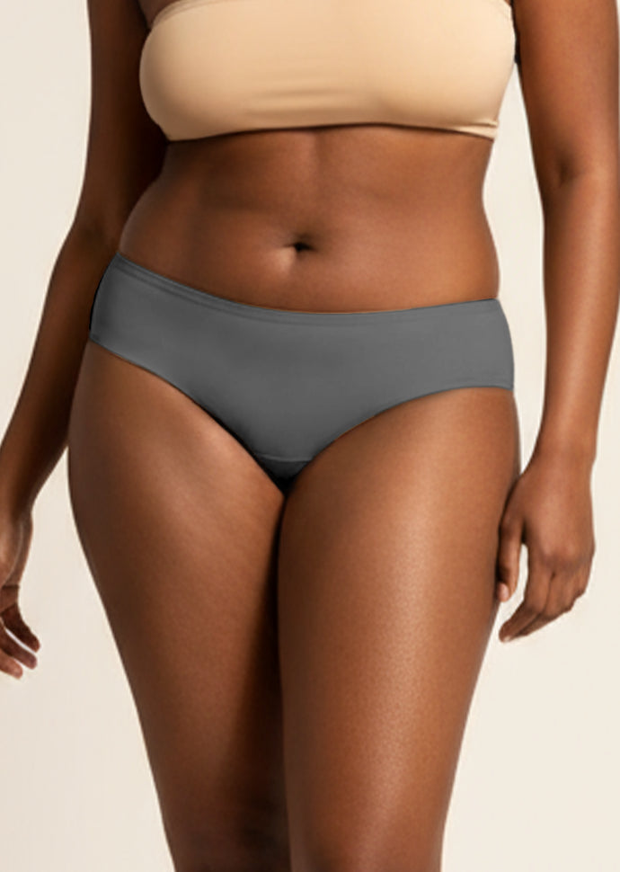 3 Pack - Grey Low-waist Absorbent Underwear