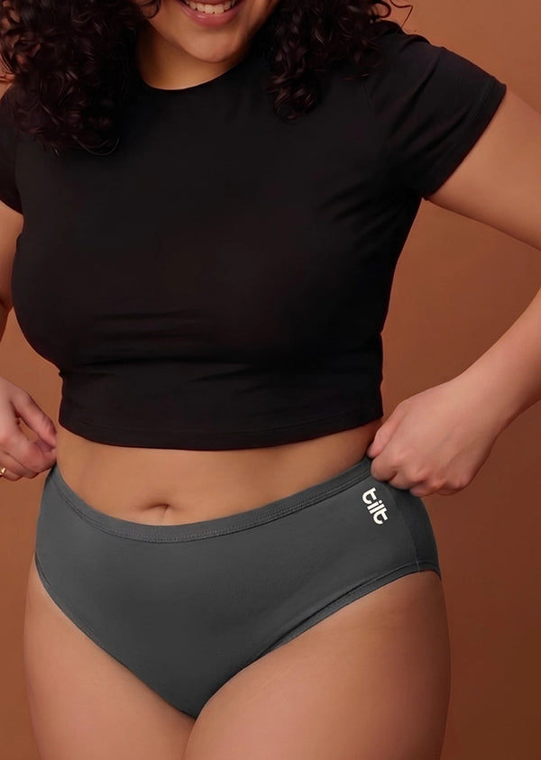 Grey Bamboo Absorbent Underwear