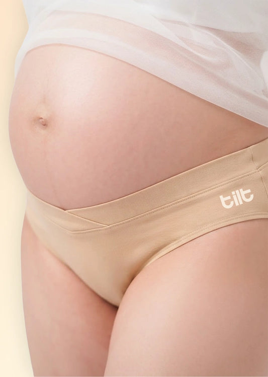 Leakproof Maternity Underwear Beige - Below Bump