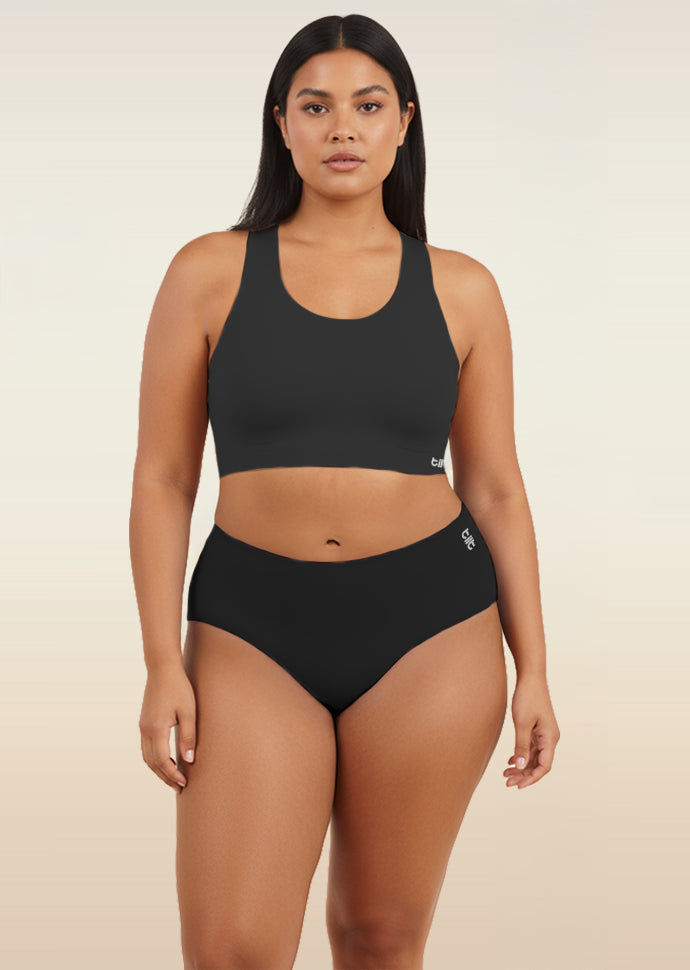 4 Pack - Black Seamless Underwear