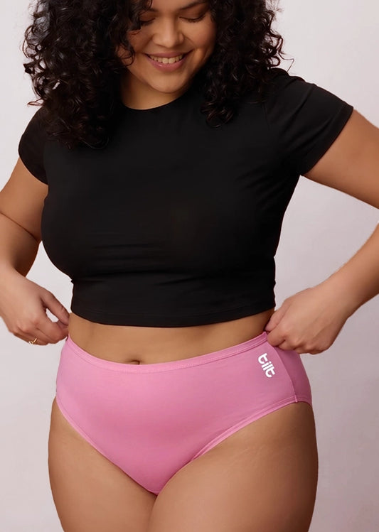 3 Pack - Pink Bamboo Absorbent Underwear
