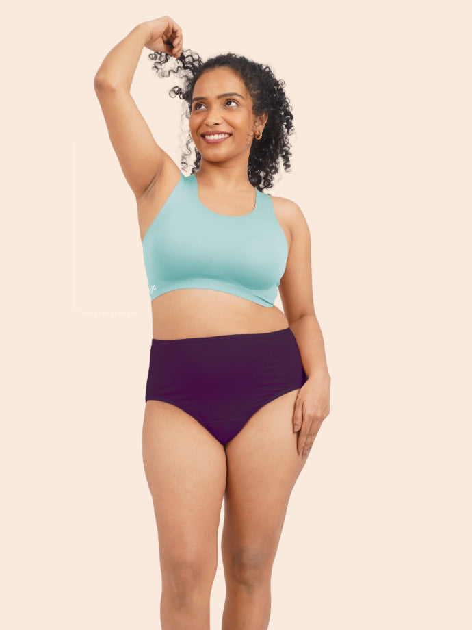 Pack of 5 - Moisture-Wicking Modal Fabric Underwear - Merlot Violet Midwaist