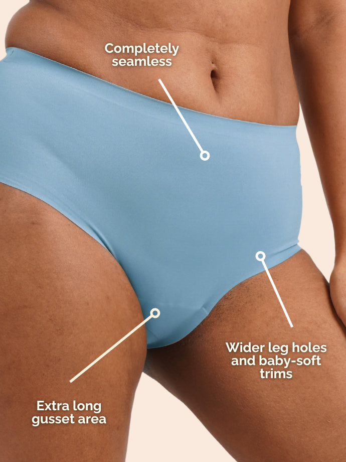 Moisture-Wicking Seamless Underwear - Ocean Blue