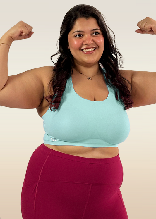 Tilt x Dr. Cuterus Blue Racerback Bra