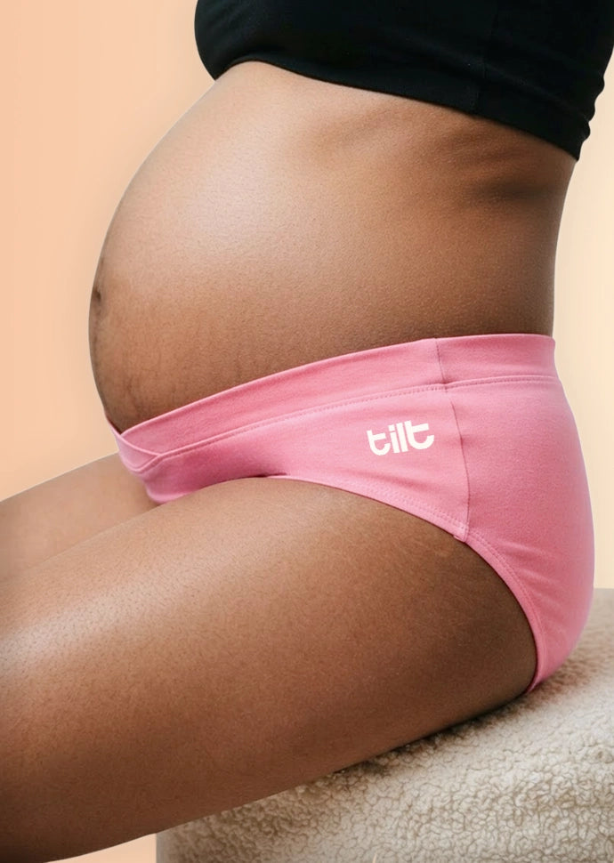 Leakproof Maternity Underwear Pink - Below Bump