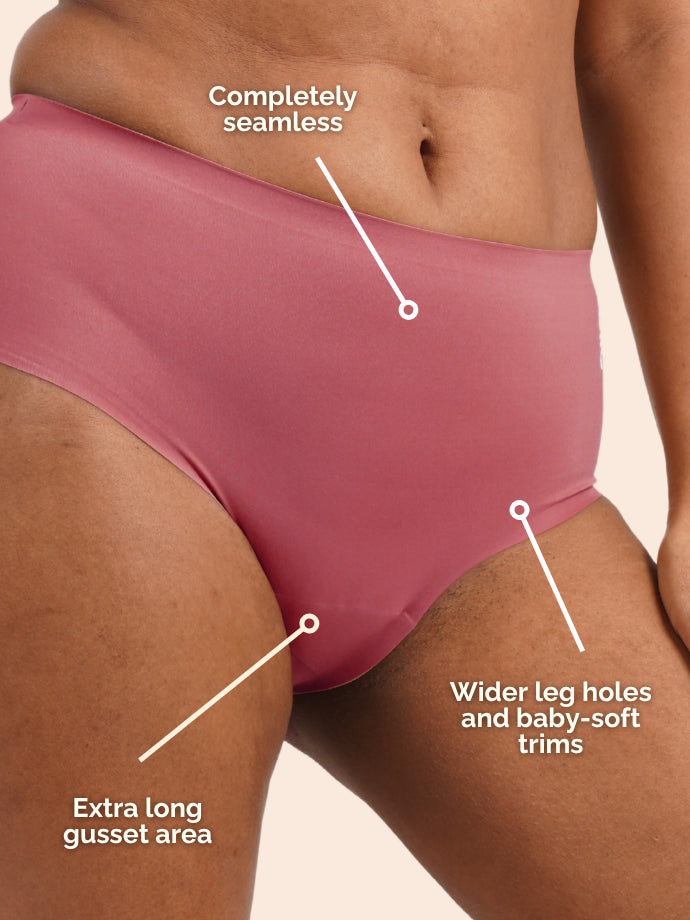 Pack of 3 - Moisture-Wicking Seamless Underwear - Gúlab Pink