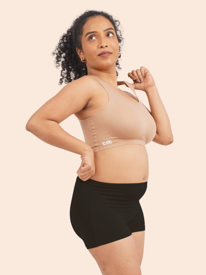 Moisture-Wicking Modal Fabric Boyshorts - Black