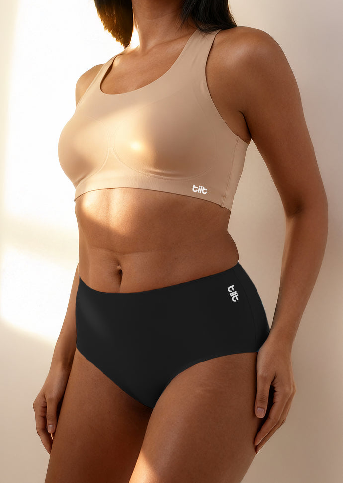 4 Pack - Black Seamless Underwear