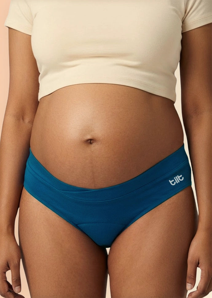 6 Pack - Leakproof Maternity Underwear Blue - Below Bump
