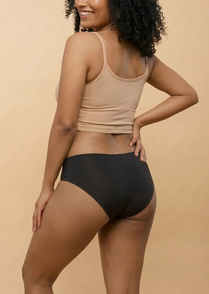 Black Mid-waist Seamless Underwear