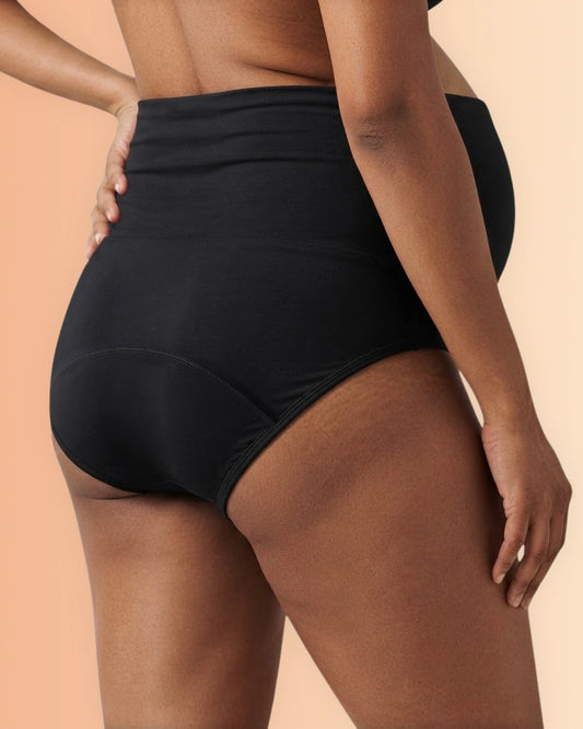 5 Pack - Leakproof Maternity Underwear Black - Over Bump