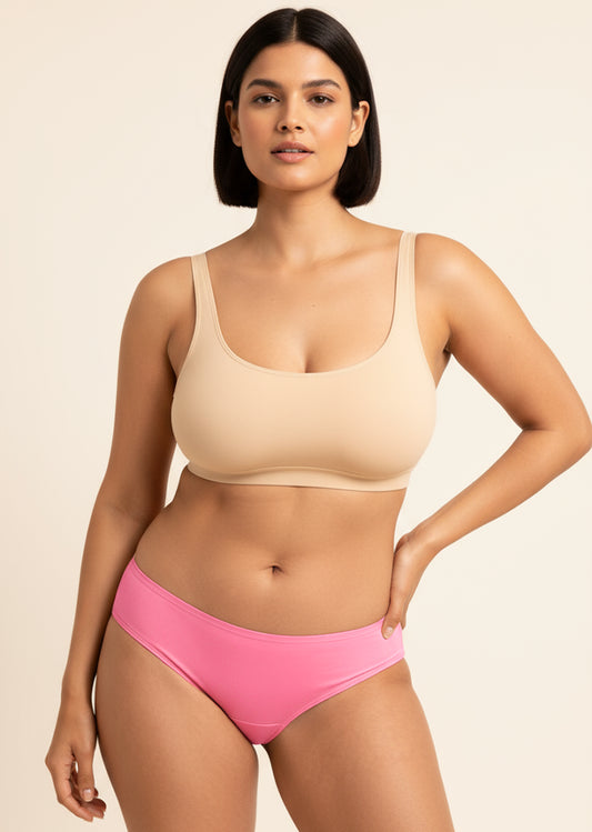 Pink Low-waist Absorbent Underwear
