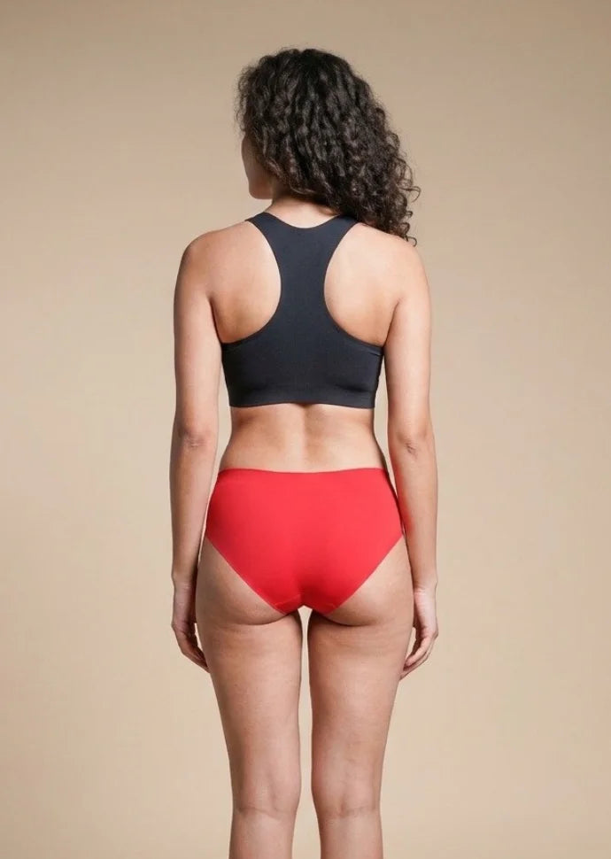 3 Pack - Red Mid-waist Seamless Underwear