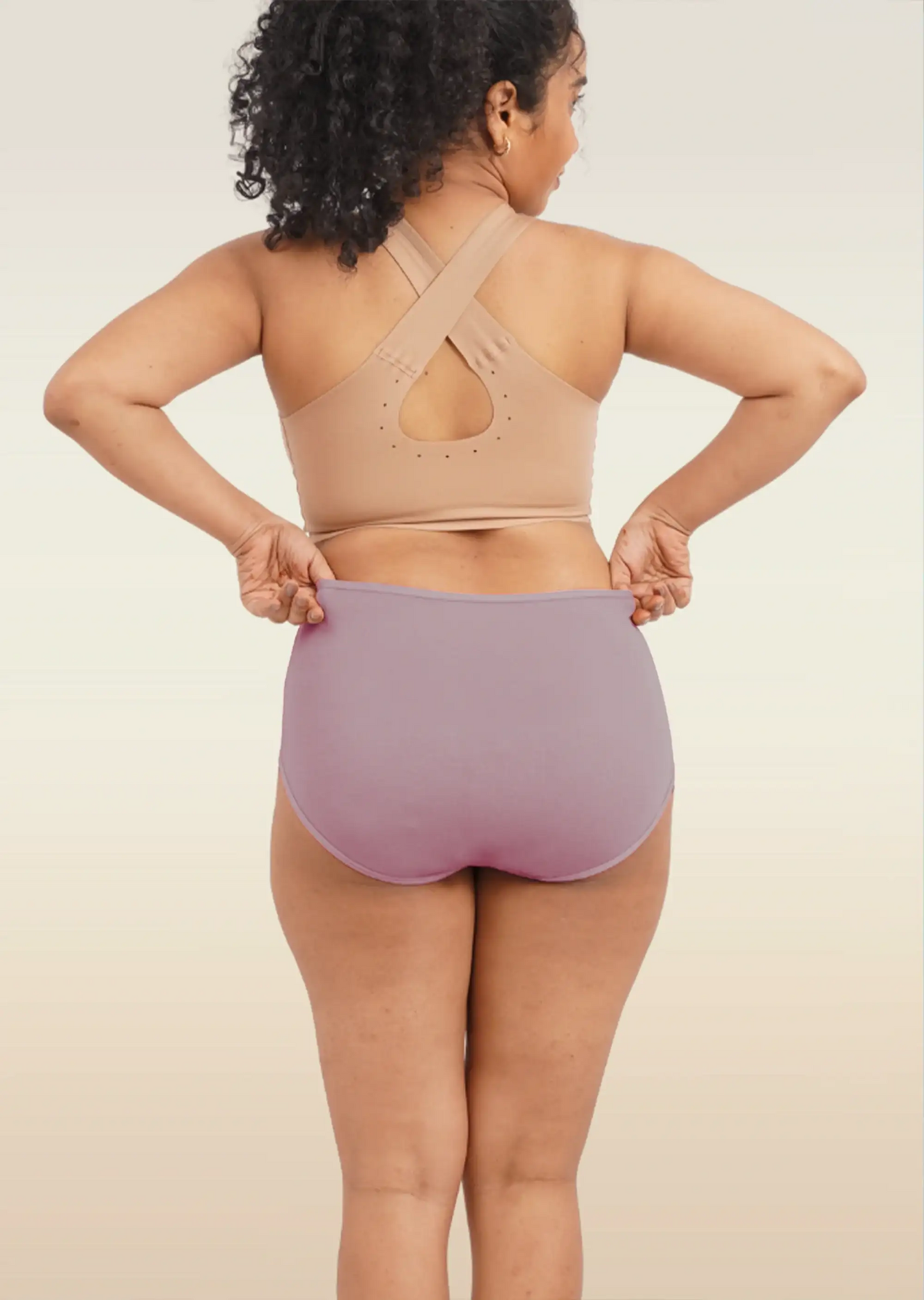 4 Pack - Brown High-waist Bamboo Underwear