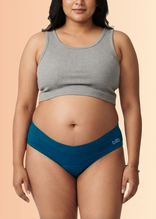 4 Pack - Leakproof Maternity Underwear Blue - Below Bump
