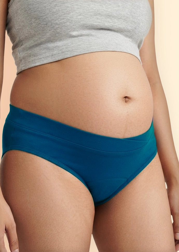 6 Pack - Leakproof Maternity Underwear Blue - Below Bump
