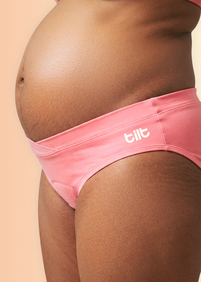 Leakproof Maternity Underwear Pink - Below Bump