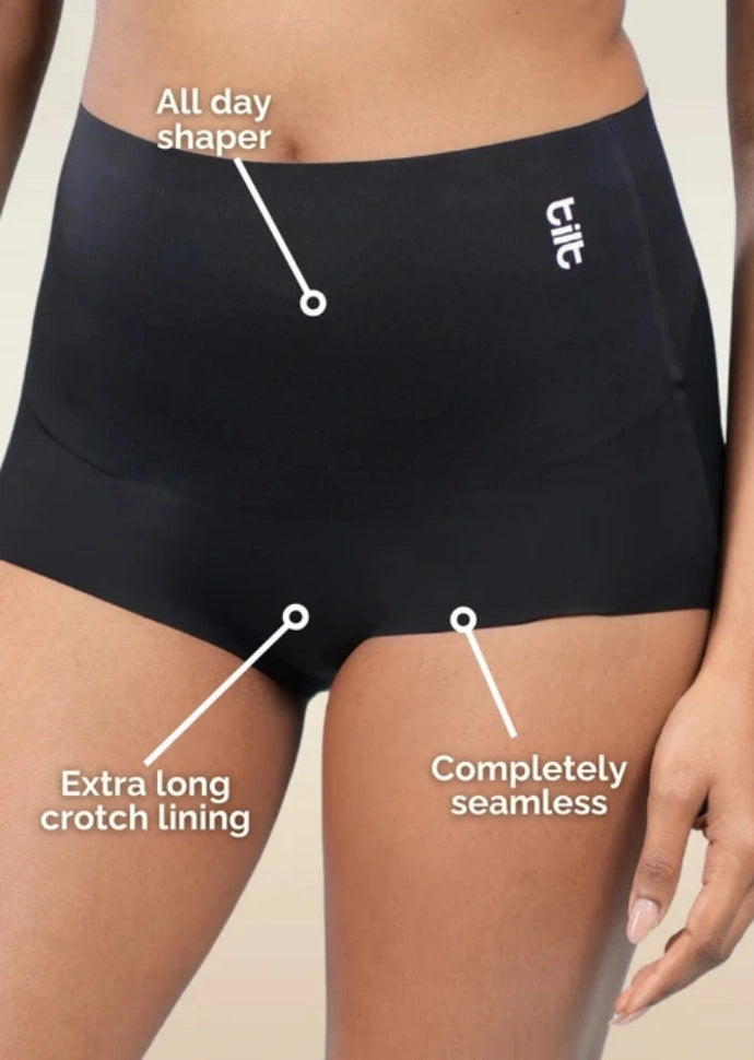 Set - Nude Wave Bra and Black Shaper Underwear