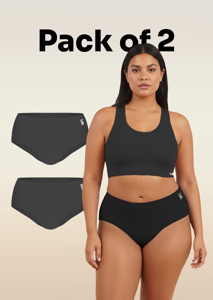 2 Pack - Black Seamless Underwear
