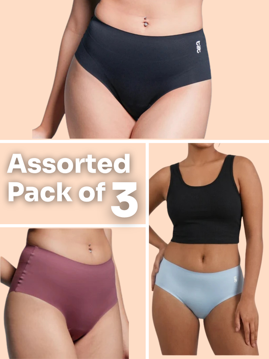 Assorted 3 Pack - High-waist Seamless Underwear