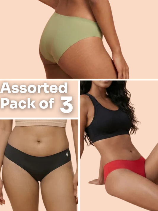 Assorted 3 Pack - Pop Low-waist Seamless Underwear