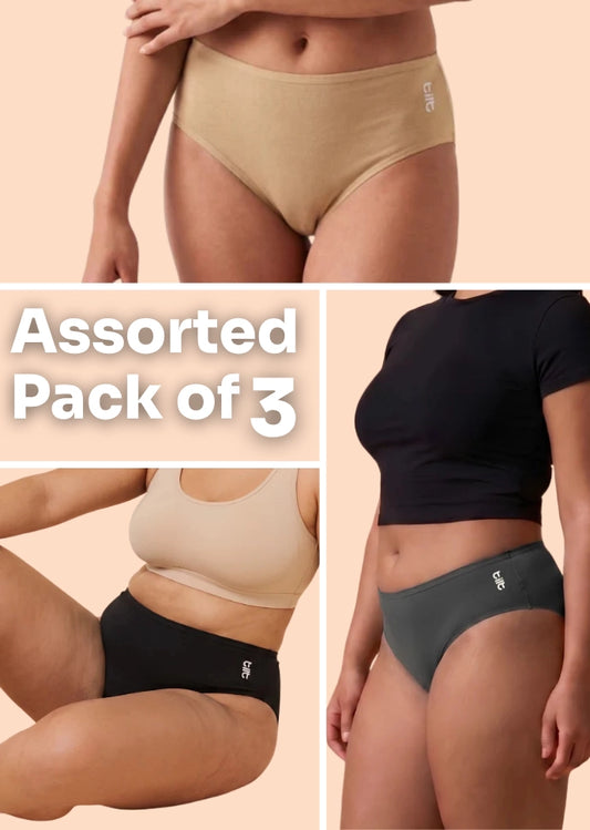 Assorted 3 Pack - Bamboo Absorbent Underwear