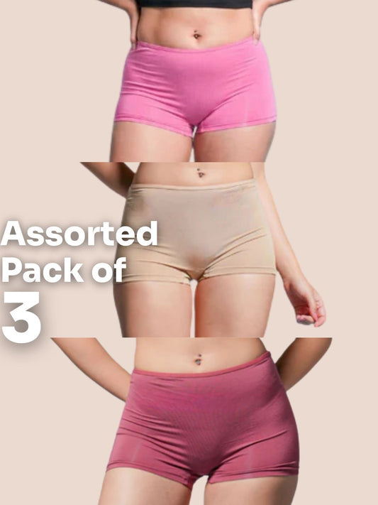 3 Pack - Absorbent Boyshorts