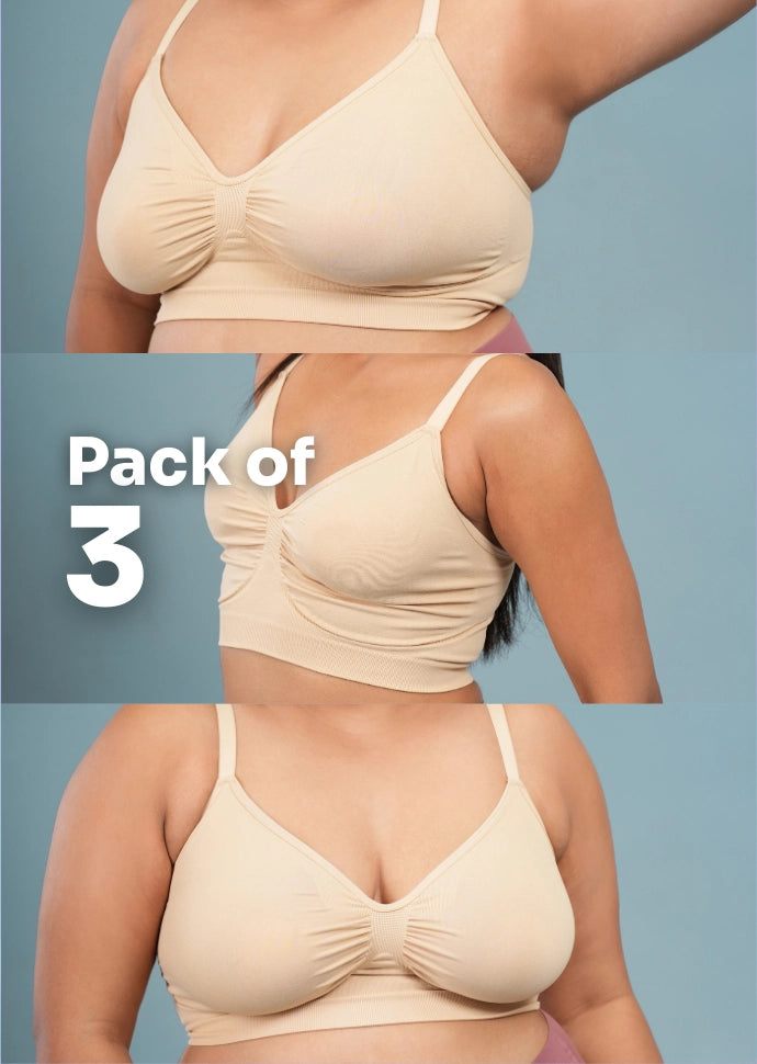 Beige Shaper Bra - 3 Pack