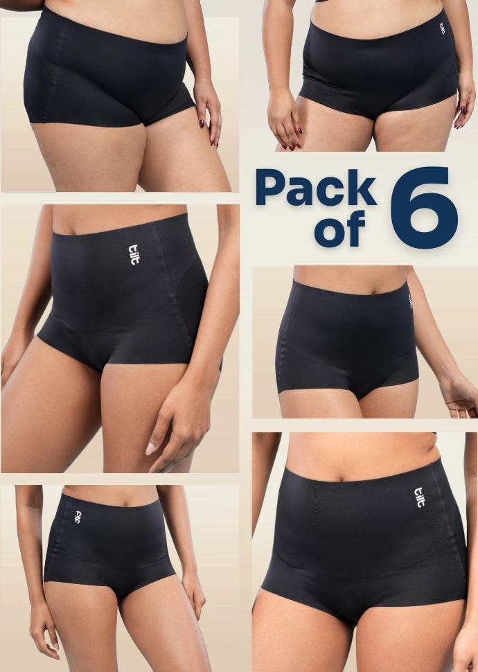 6 Pack - Black Contour All Day Shaper