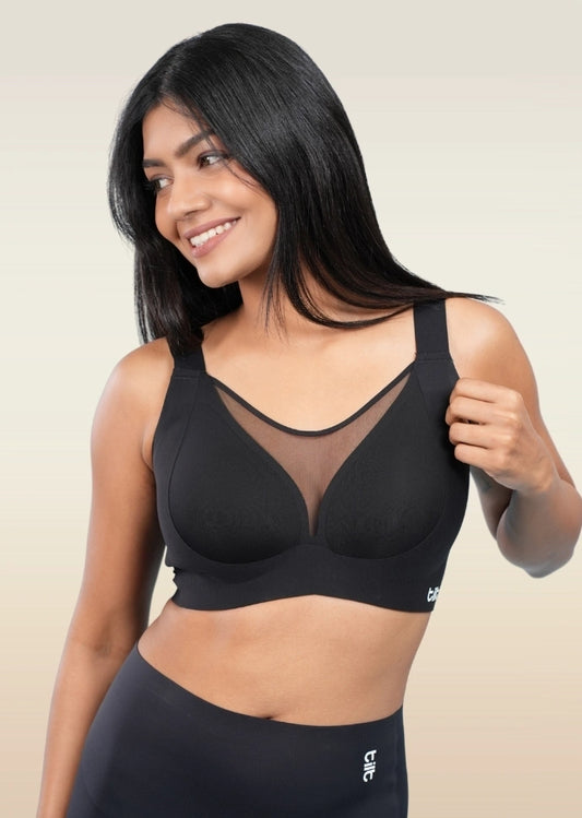 Black Minimiser Bra