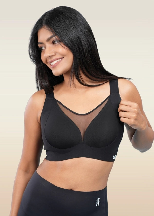 Black Minimiser Bra